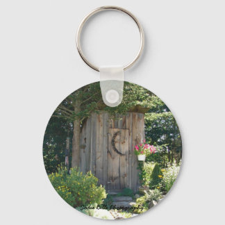 Outhouse im Maine-Schlüsselanhänger Schlüsselanhänger