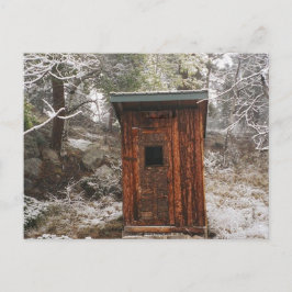 OUTHOUSE IN THE SNOW POSTKARTE