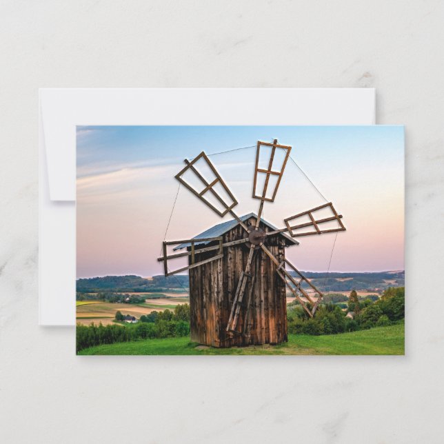Outhouse Windmill Dankeskarte (Vorderseite)