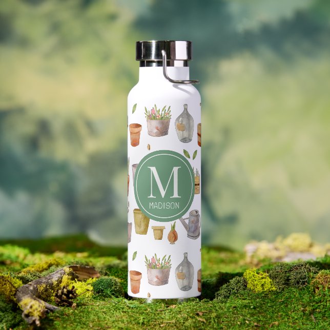 Outil de jardinage Motif Monogramme Bouteille d'ea (Extérieur)