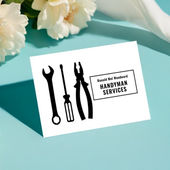 Outil simple Carte de visite Handyman Services (Créateur téléchargé)
