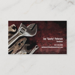 Outils assortis Maroon Handyman Carte de visite