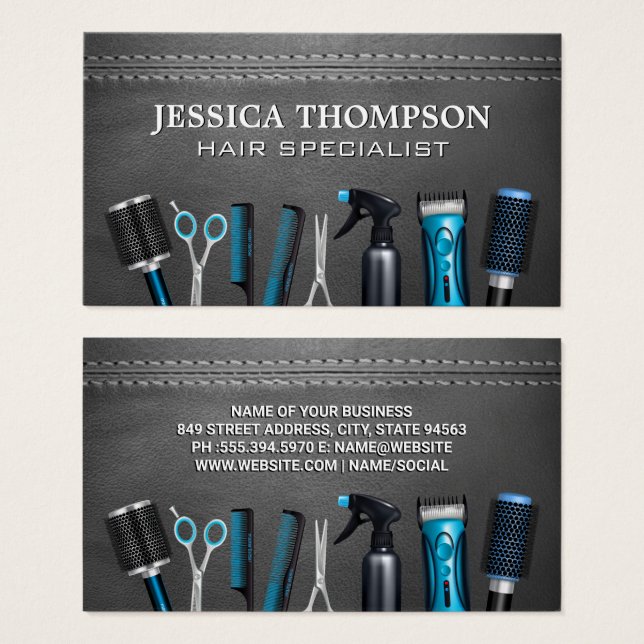 Outils de coiffeur | Cuir pointu (Devant & derrière)