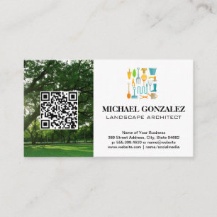 Outils de jardin   Paysage   Carte de visite QR