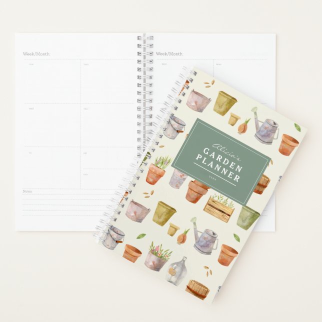 Outils de jardinage Aquarelle jardin (Devant avec enveloppe)