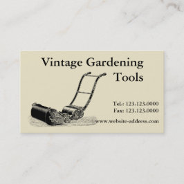 Outils de jardinage vintage Carte de visite de ton