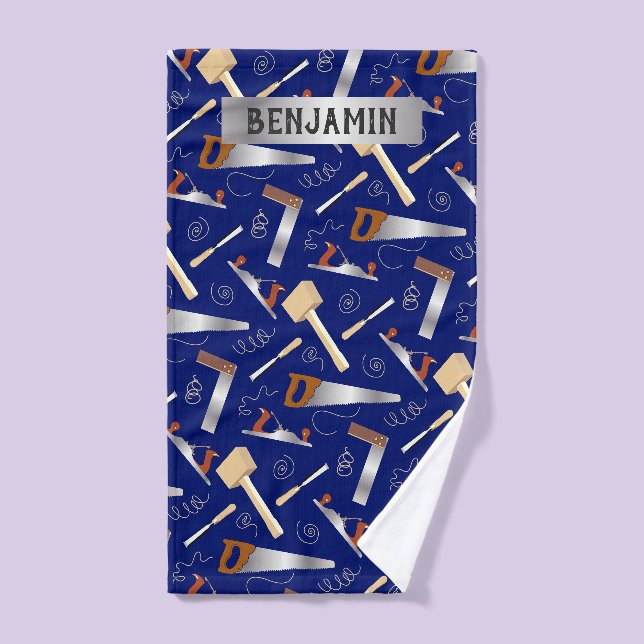 Outils de menuiserie de charpentier personnalisés (Serviette à main)
