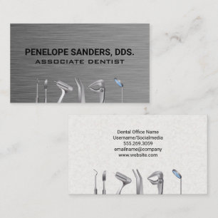 Outils dentaires   Carte de visite métallique