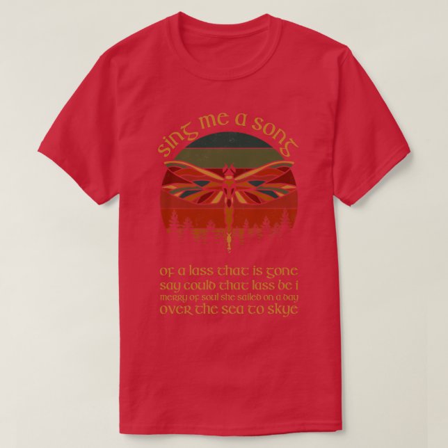 Outlander Theme Sing Me A Song Trebchen Dragonfly T-Shirt (Design vorne)