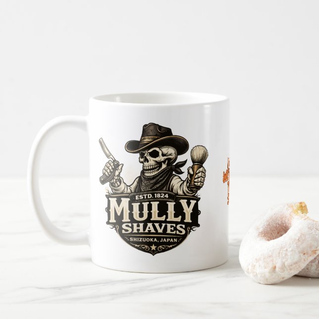 Outlaw Barbershop Mug Kaffeetasse (Mit Donut)