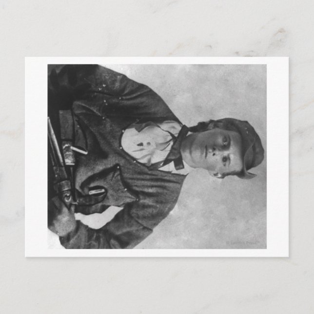 Outlaw Jesse James Portrait Fotograf Postkarte (Vorderseite)