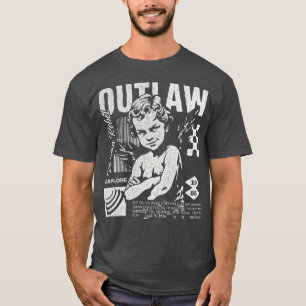 OUTLAW – Rebellions-Grafik-T-Shirt ‚Gefallener Eng T-Shirt