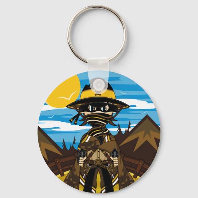 Outlaw Skull Cowboy Schlüsselanhänger (Vorderseite)