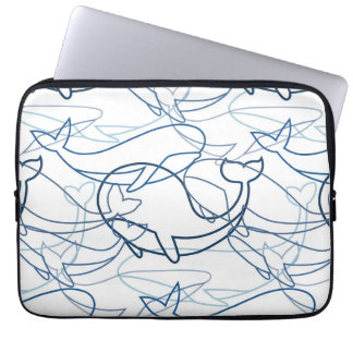 Outline whales laptopschutzhülle