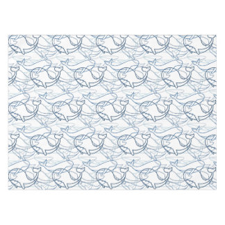 Outline whales tischdecke