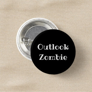 Outlook Zombie Lustiger Büro Pinback Button