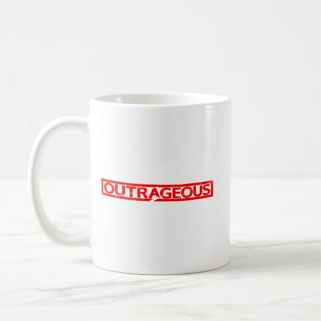 Outrageure Briefmarke Kaffee Tasse (Links)