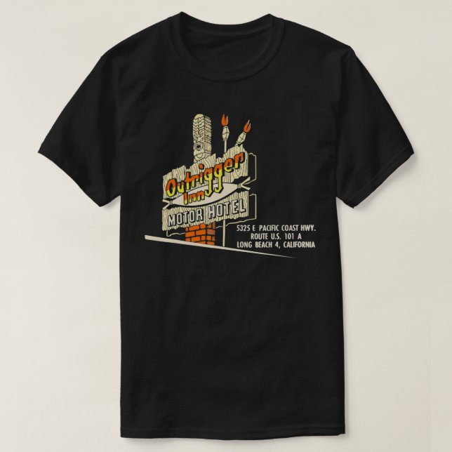 Outrigger Inn Vintag Tiki T-Shirt (Design vorne)