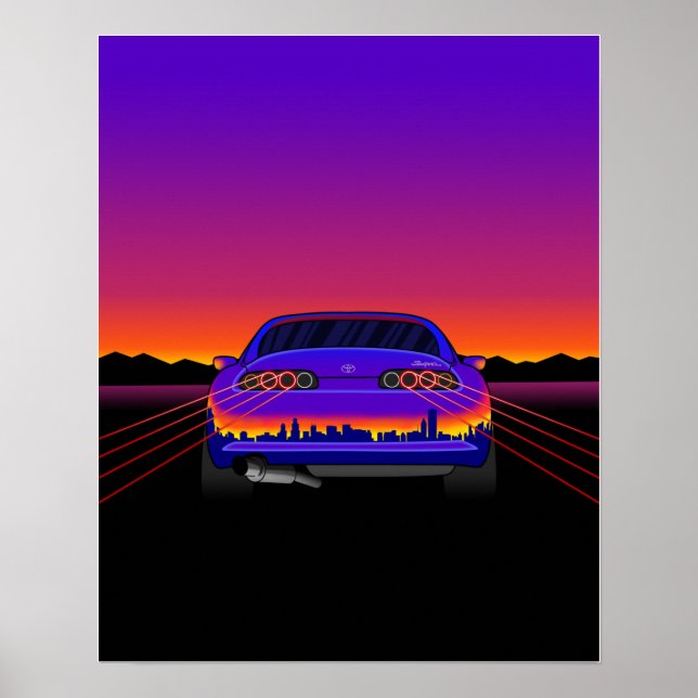 Outrun Supra Poster (Vorne)