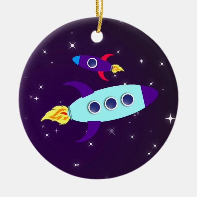 Outta Diese Welt! Mädchen Keramik Ornament (Vorne)