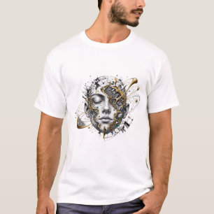OUTTA Kosmisches Gesicht T-Shirt