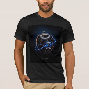 OUTTA SPACE — Blauer Apfel: Planet T-Shirt mit Dur