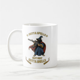 Outta Spells But Not Outta Shells Fantasy Meme Vin Kaffeetasse