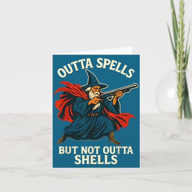 Outta Spells But Not Outta Shells Vintage  Karte (Vorderseite)