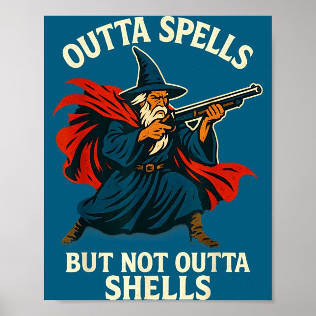 Outta Spells But Not Outta Shells Vintage  Poster (Vorne)