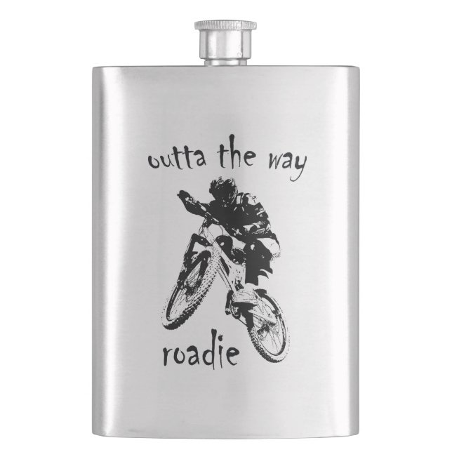 Outta The Way Roadie Mountain Bike Flachmann (Vorderseite)