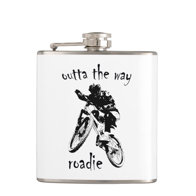 Outta The Way Roadie Mountain Bike Flachmann (Vorderseite)