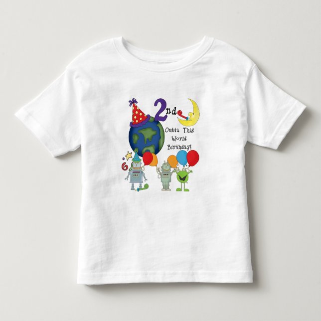 Outta This World 2nd Birthday Tshirts (Devant)