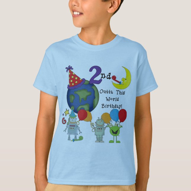 Outta This World 2nd Birthday Tshirts (Devant)