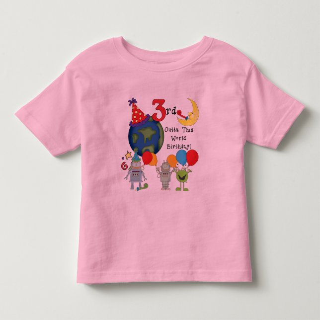 Outta This World 3rd Birthday T-shirts et cadeaux (Devant)