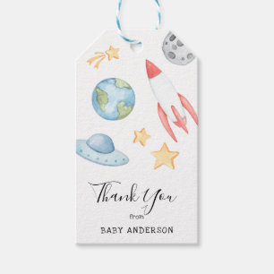 Oututer Space Baby Dusche Vielen Dank für Ihr Inte Geschenkanhänger
