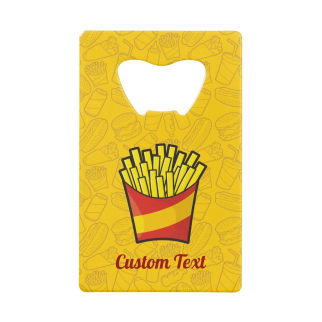 Ouverture de bouteille de la carte de crédit Fries (Devant)