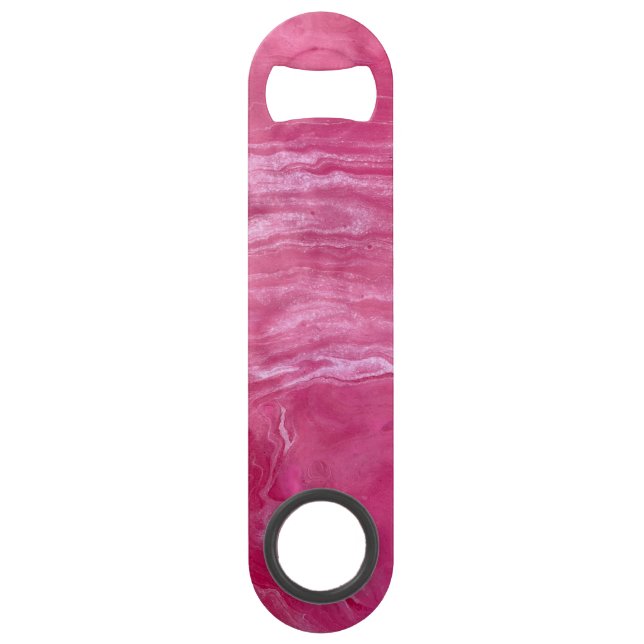 Ouverture de bouteille en acier Abstrait rose blan (Dos)