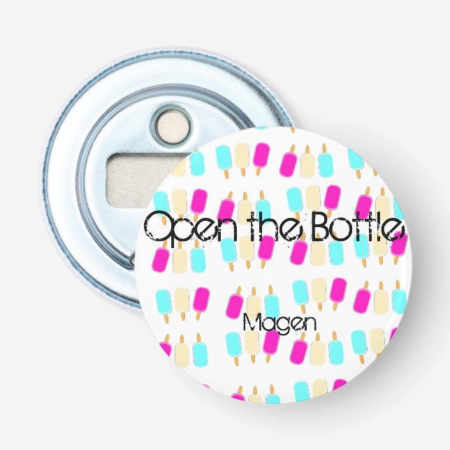 Ouvre-bouteille à bouton Glace (Devant)