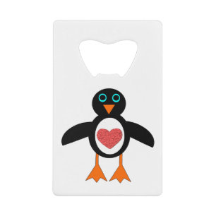 Ouvre-bouteille bouteille Pingouin coeur d'amour m