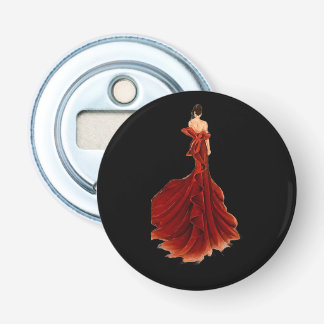 Ouvre-bouteille bouton Lady in Red