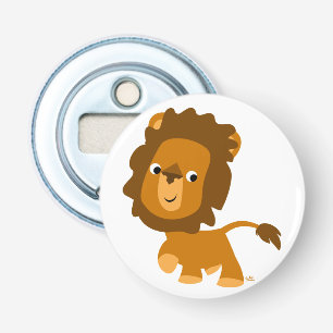 Ouvre-bouteille bouton lion contenu de dessin anim