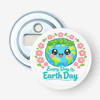 Ouvre-bouteille bouton pour la Journée de la Terre