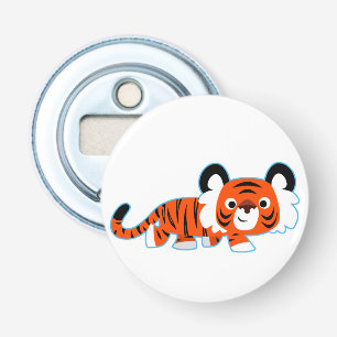 Ouvre-bouteille bouton Tigre de dessin animé à l'a