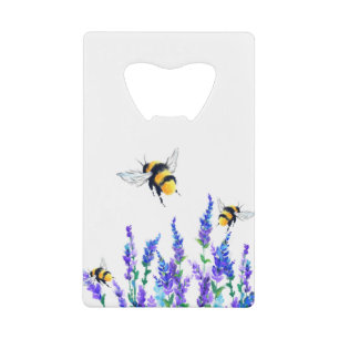 Ouvre-bouteille carte de crédit avec abeilles vola