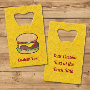 Ouvre-bouteille Carte de Crédit Cheeseburger