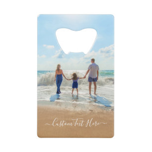 Ouvre-bouteille Carte de Crédit Votre Photo Texte