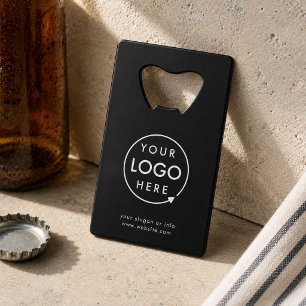 Ouvre-bouteille   Carte de portefeuille avec logo 