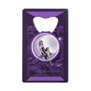 Ouvre-bouteille de carte de crédit enfant lune vio