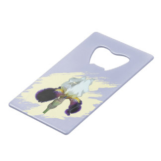 Ouvre-bouteille de carte de crédit Iris violet et