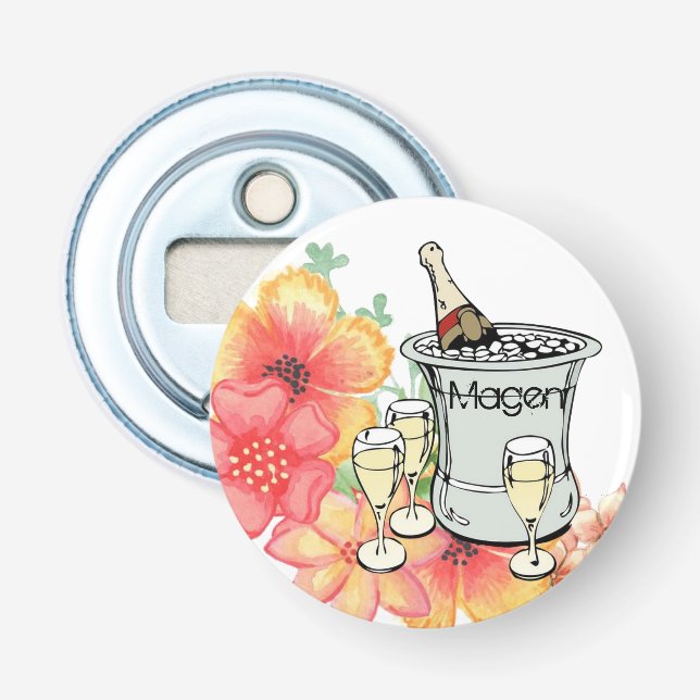 Ouvre-bouteille de champagne à bouton (Devant)